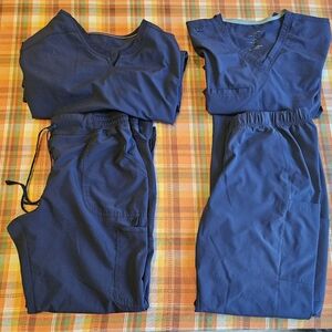 2 Sets Of Navy Blue Scrubs